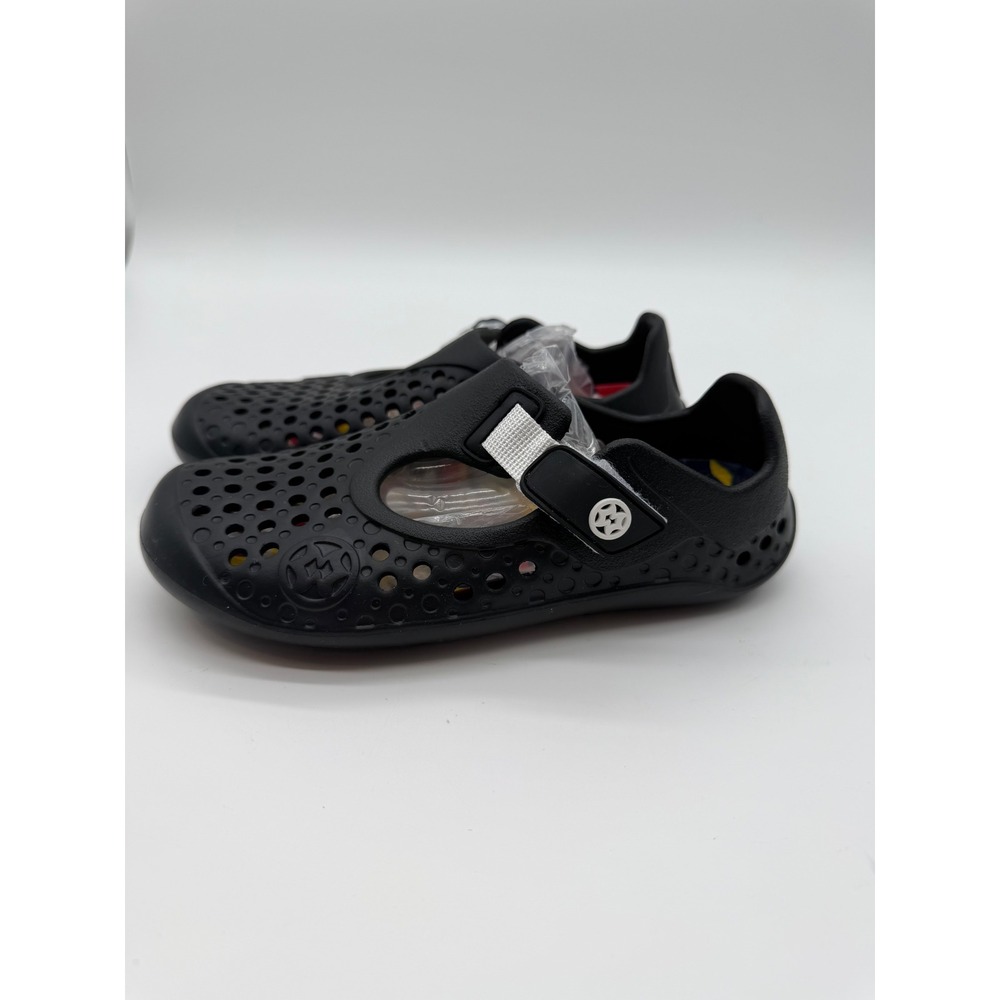 Kids Black Perforated EVA Water Shoes Slip On‎ Flats Size 29 EU